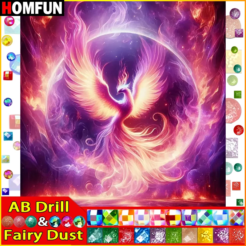 HOMFUN Fairy Dust AB Diamond Painting Full Square/Round Drill 5D DIY 