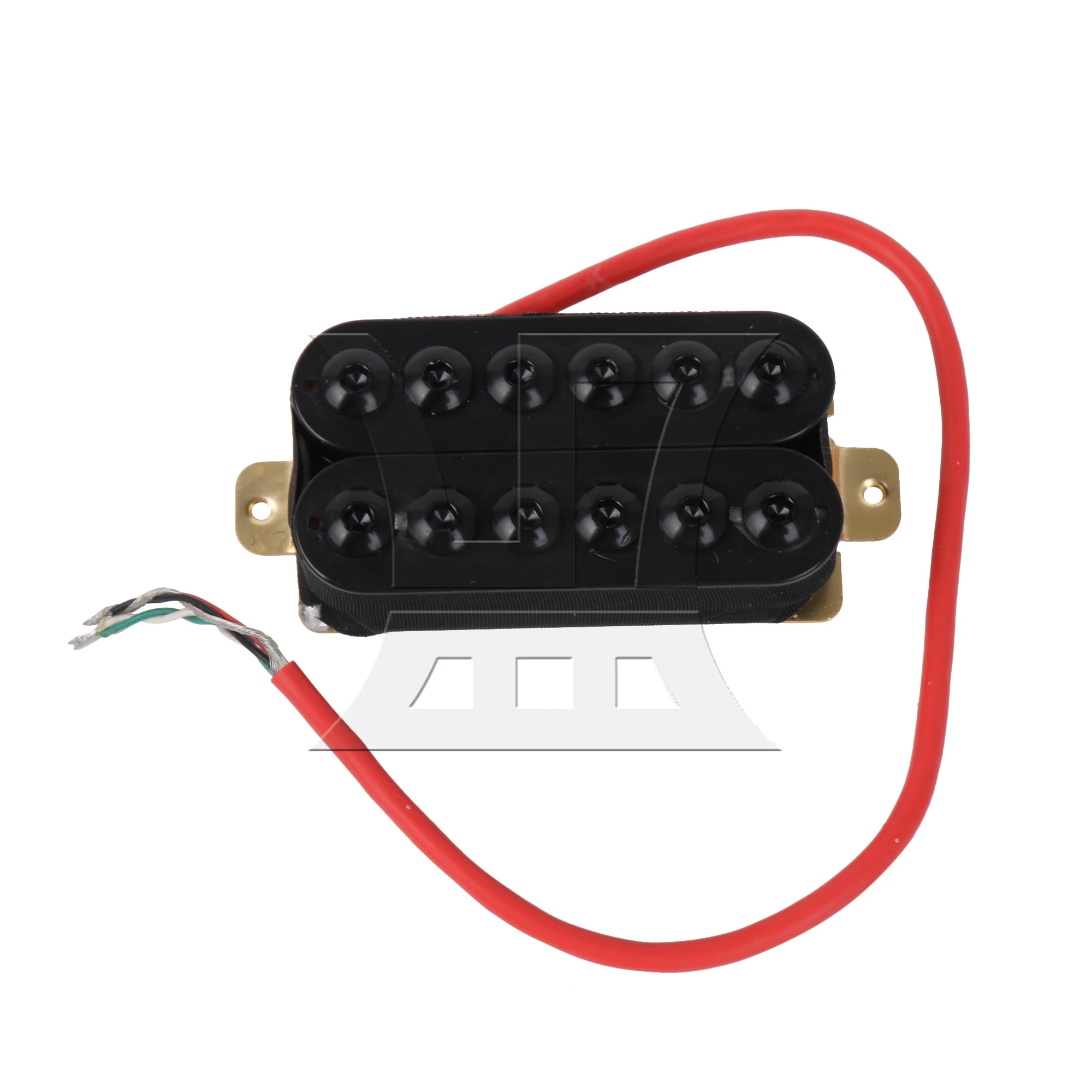 

Yibuy 1pc Electric Guitar Double Coil Board Pickup Black Red Wire Musical Instrument Accessories
