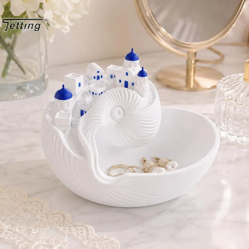 Conch Shell Shape Catchall Bowl Shelf Display Spiral Divider Shell Key Bowl Desktop Decor Organizer Tray