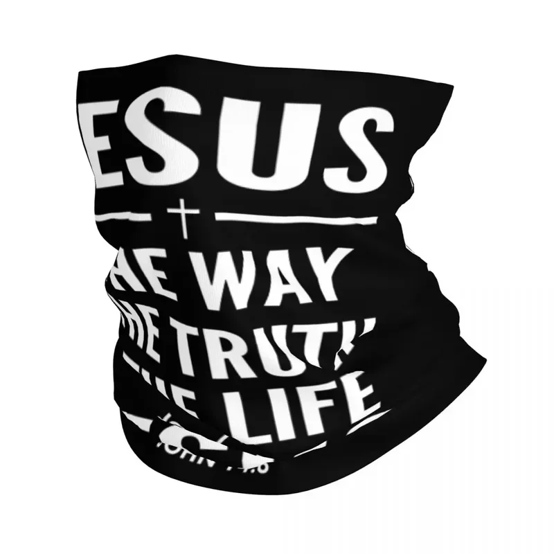 Pescoço Gaiter UV Face Shield, Jesus The Way The Flood The Life, Cruz religiosa, Fé cristã, Bandana para esqui, Inverno