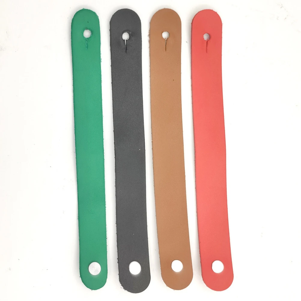 

3 Pcs Guitar Headstock Neckband Strap Button Brown Suitable Acoustic Ukulele Thin Under Strings No Marks Scratch Stylish