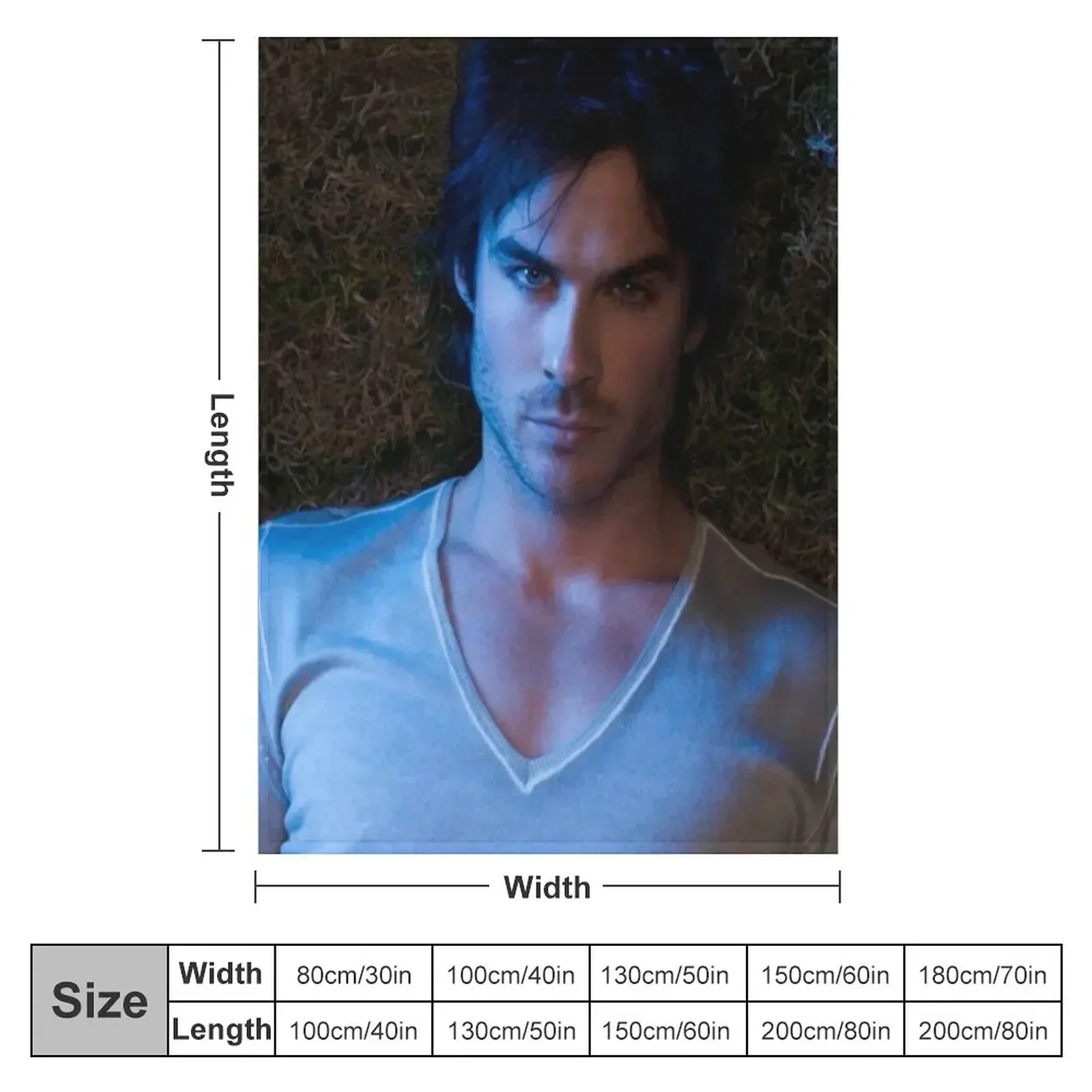 Ian Somerhalder - Fan Blanket and Jigsaw Throw Blanket Multi-Purpose Polar Blankets