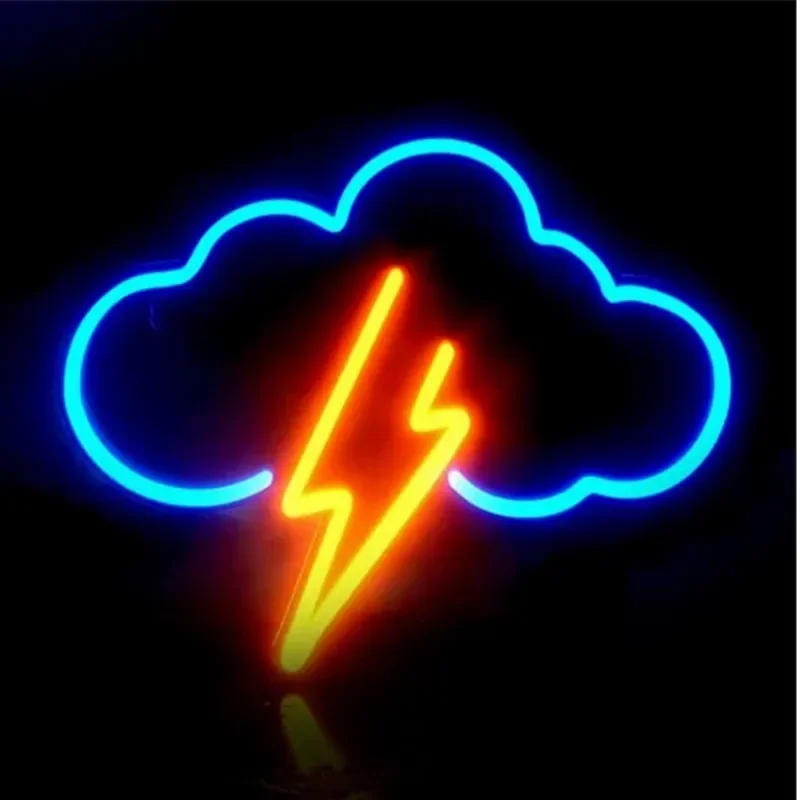 LED Neon Light Sign Cloud lightning bat Cow Beer Cup Guitar Logo Decor Room Home Bar Shop Party Wall Decoration Gift