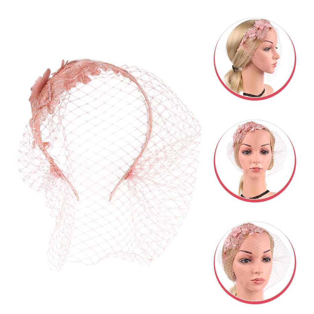 

Wedding Veil Bridal Fascinators Women Elegant Mesh Lace Hat Fashionable Veil Headband Dressy Tea Party Polyester