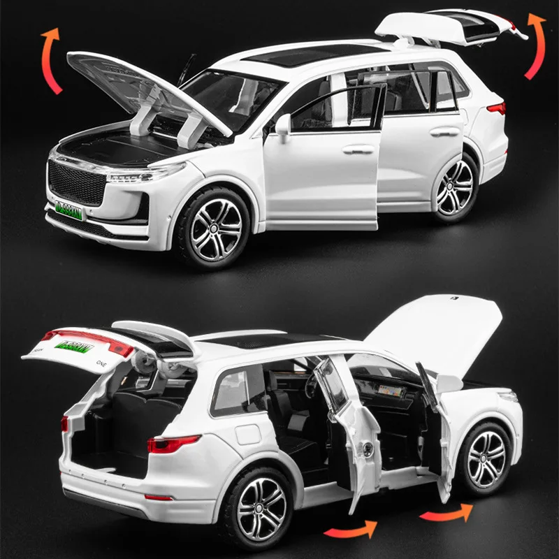 1:32 LEADING IDEAL ONE Alloy Electric Vehicles Model Diecast Metal New Energy Car Model Simulation Sound and Light Kids Toy Gift