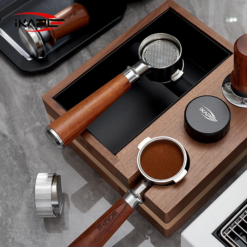 IKAPE موزع قهوة اسبريسو ومكبس راحة اليد قابل للتعديل 3 منحدرات 49/51/53/58 مللي متر Portafilter رأس ألومنيوم قاعدة من الفولاذ المقاوم للصدأ #3