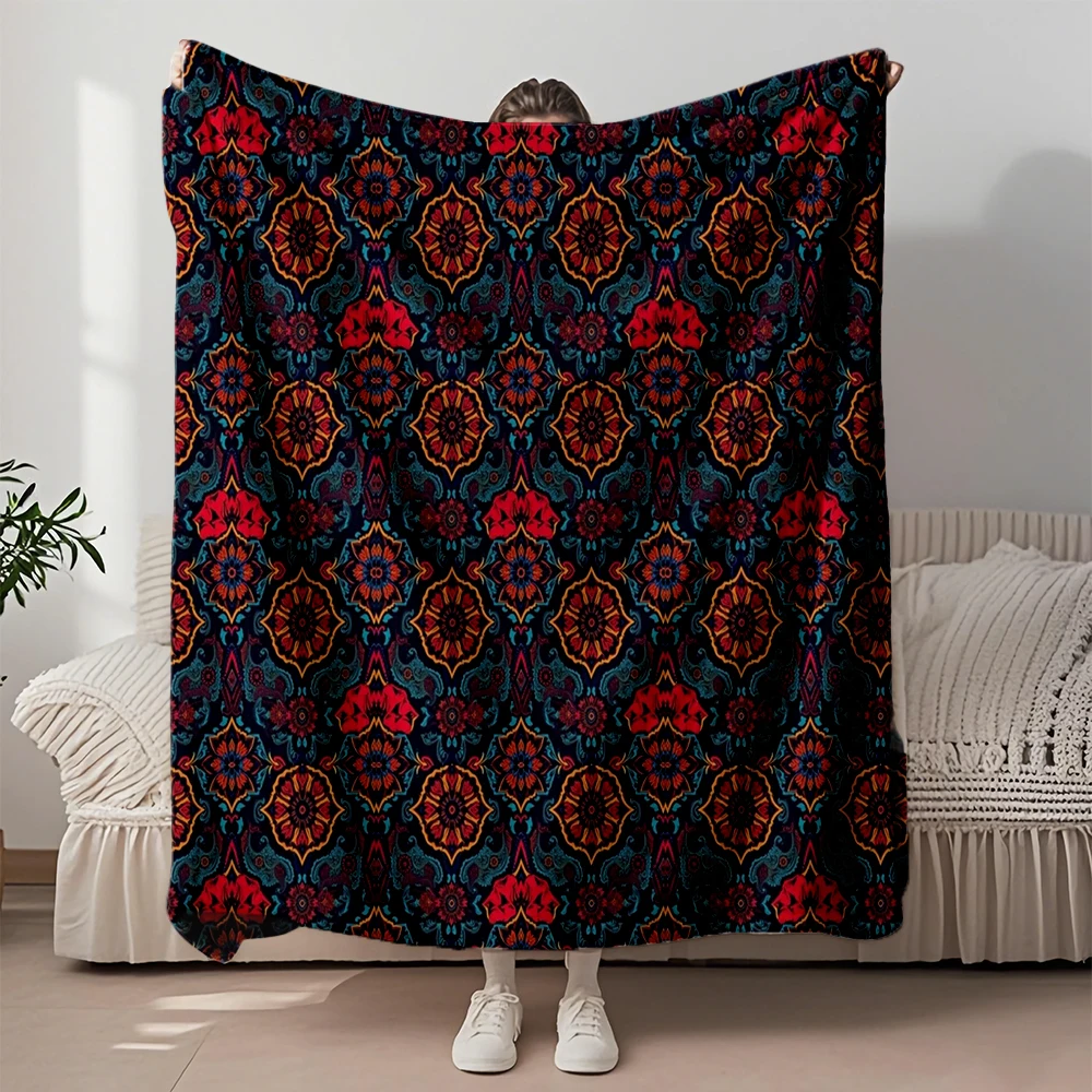 

Featured Flannel Blanket Bohemian Gothic Kaleidoscope Intricate Collection Bohemian Throw Blanket Bedsheet With Hypoallergenic