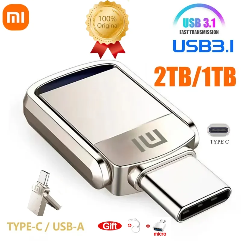 Nieuwe Xiaomi U Schijf 2Tb 1Tb Usb 3.1 Type-C Interface 256Gb 512Gb Mobiele Telefoon Computer Wederzijdse Transmissie Draagbare Usb-Geheugen