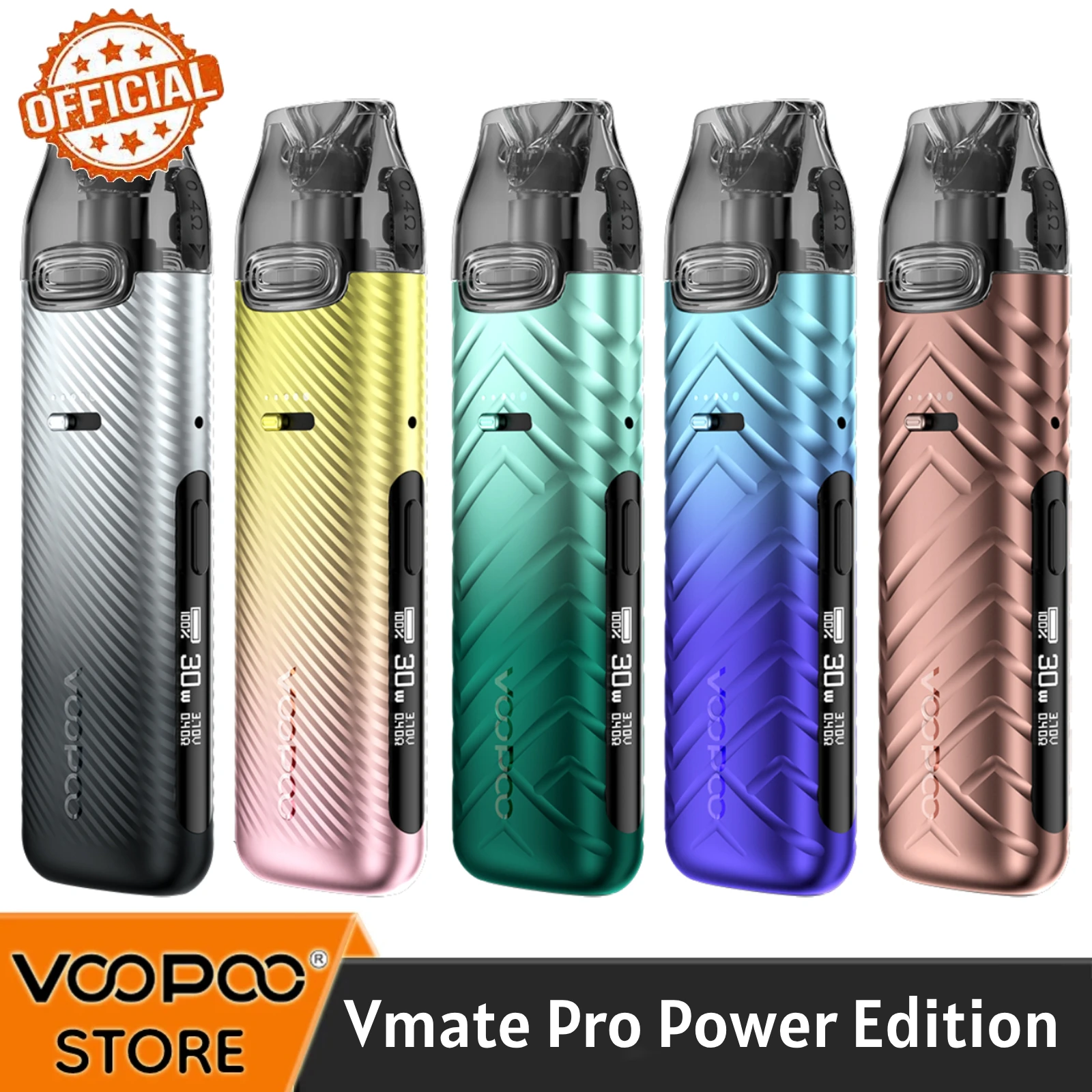 voopoo-電子タバコ気化器キットvmate-pro-powerエディション内蔵900mahバッテリー30w-vapemtlおよびrdl-公式