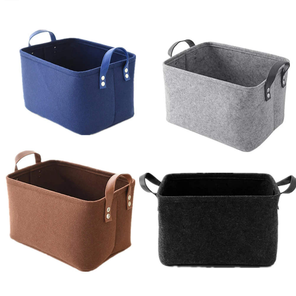 

Storage Basket Nonwovens Portable Foldable Sundry Household Organizer Desk Kitchen Bedroom Bathroom Premium Material Easy Hold