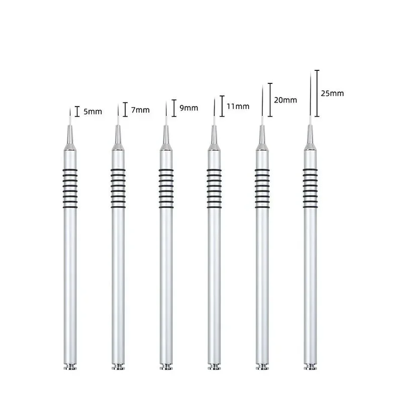 Set di pennelli professionali per nail art Set di pennelli per design per nail art Pennello per linea per unghie a strisce Linee lunghe sottili Penna per pittura su gel UV intagliata