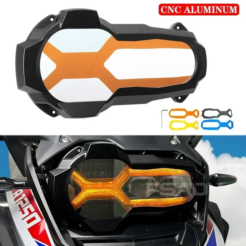 Aluminum New Motorcycle Headlight Protector For BMW R1250GS GSA R 1250 GS Adventure With 4 Colours Fluorescent Cover 2020-2024