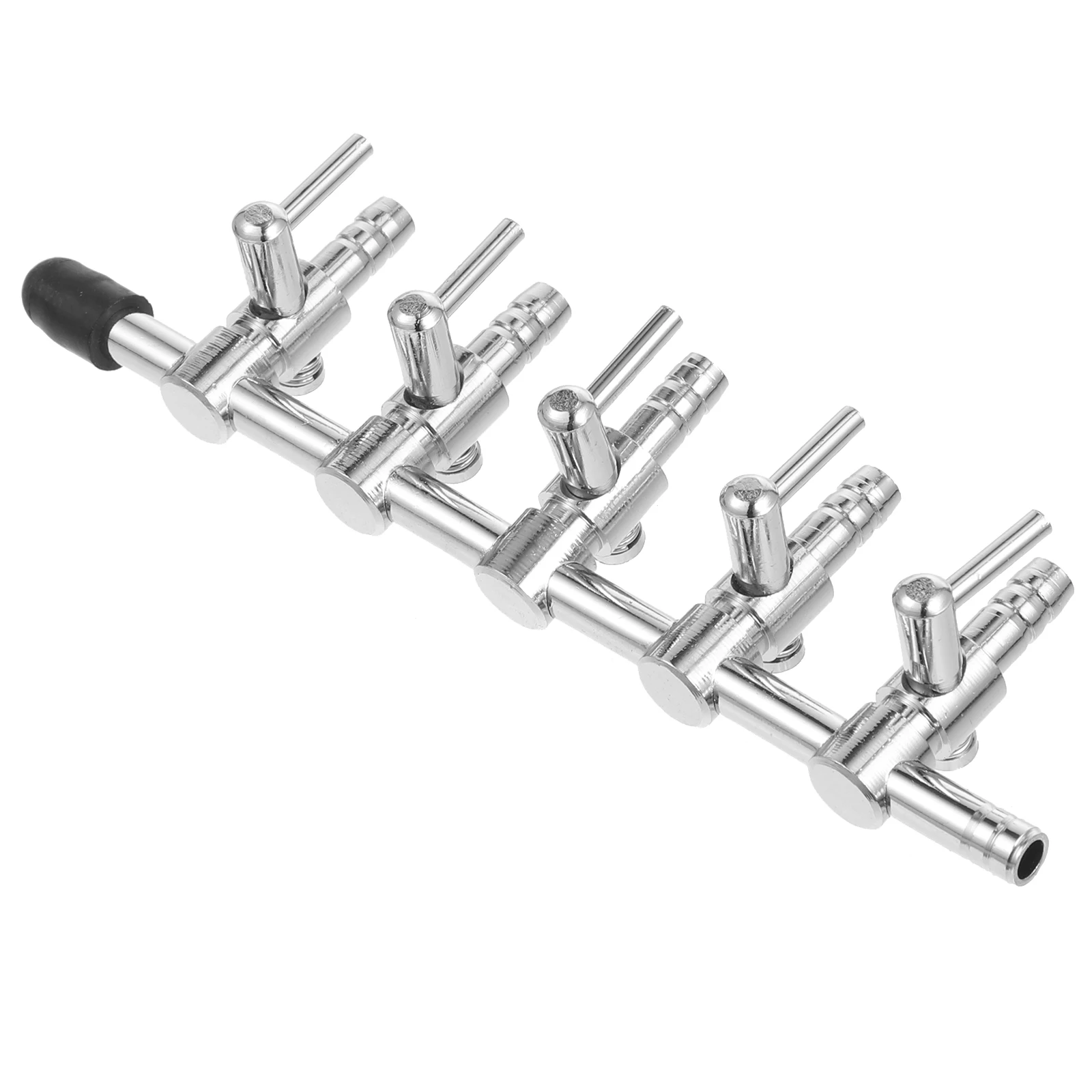 

Stainless Steel Oxygen Tube Distributor 4mm Inner Diameter Silver Color Air Pump Flow Lever Splitter Switch Aquarium