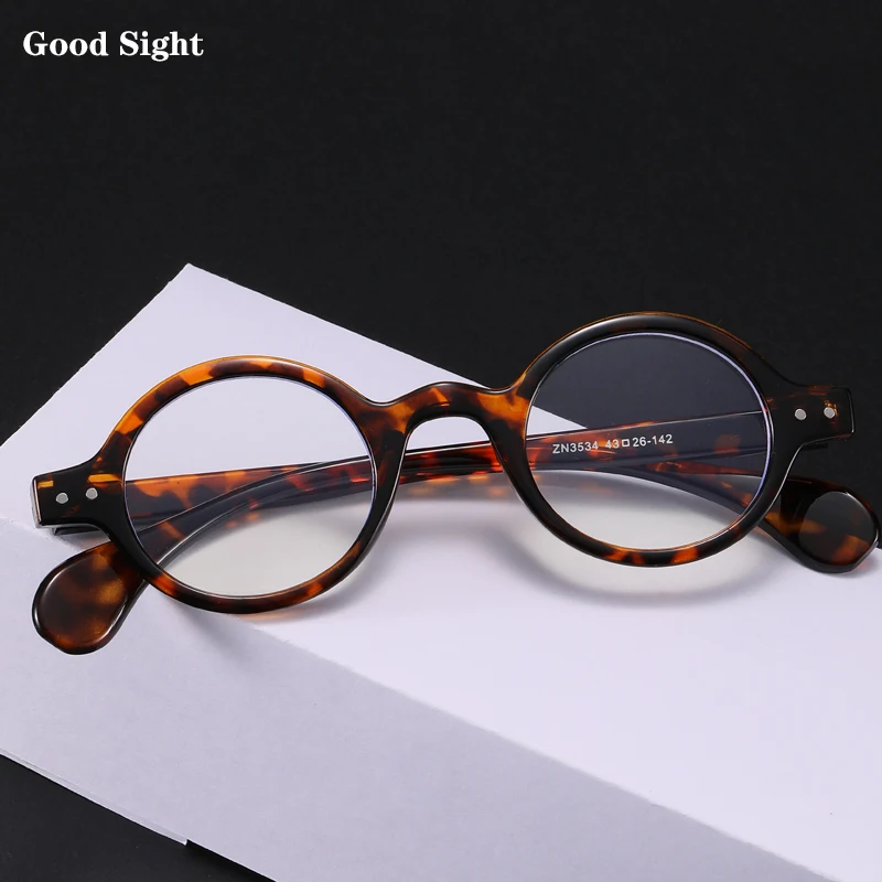 Round Reading Glasses Men Blue Light Blocking Prescription Glasses Women