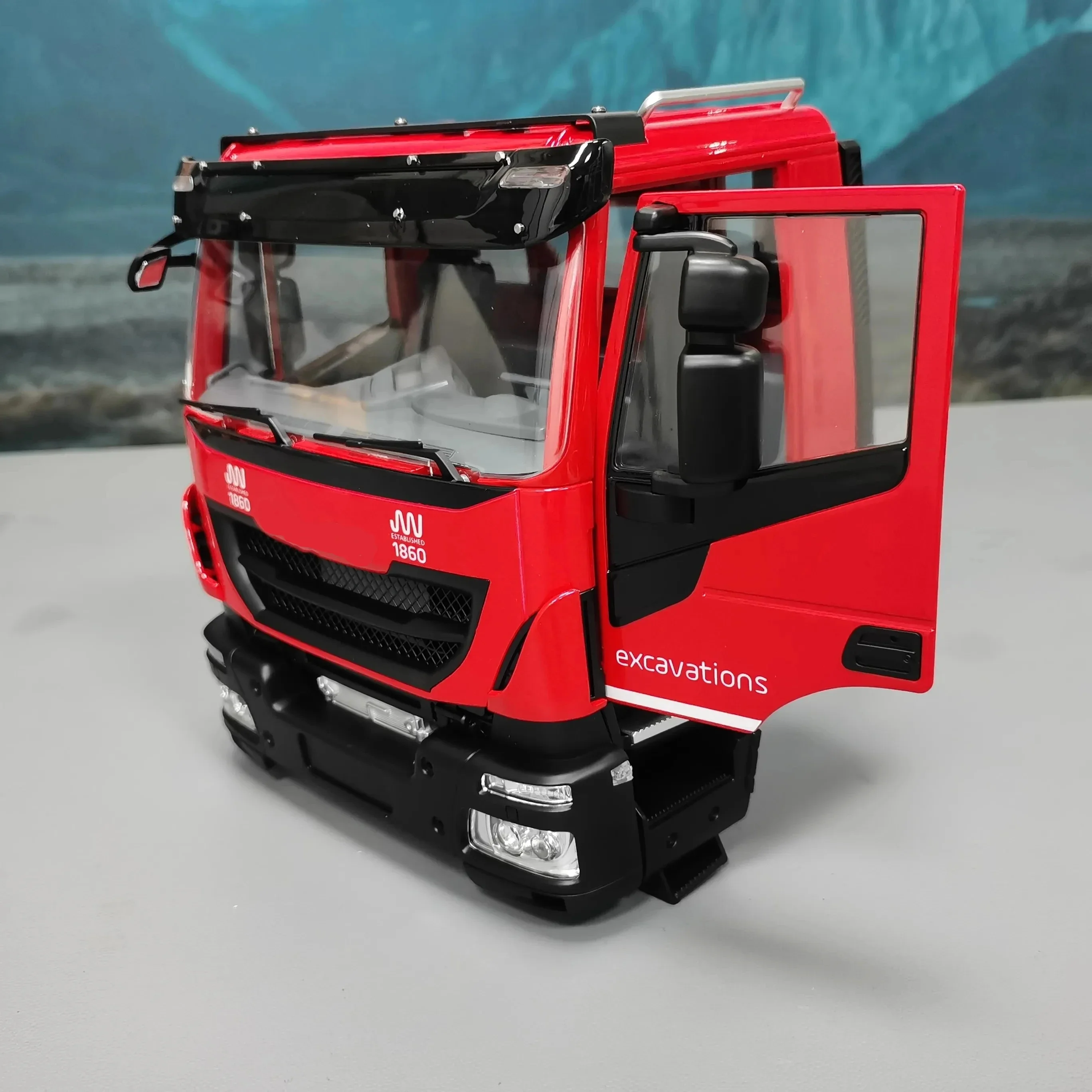 1/14 dla Iveco obudowa samochodu głowica błotna do ciągników Diy zmodyfikowana do Tamiya RC przyczepa wywrotka części do majsterkowicza