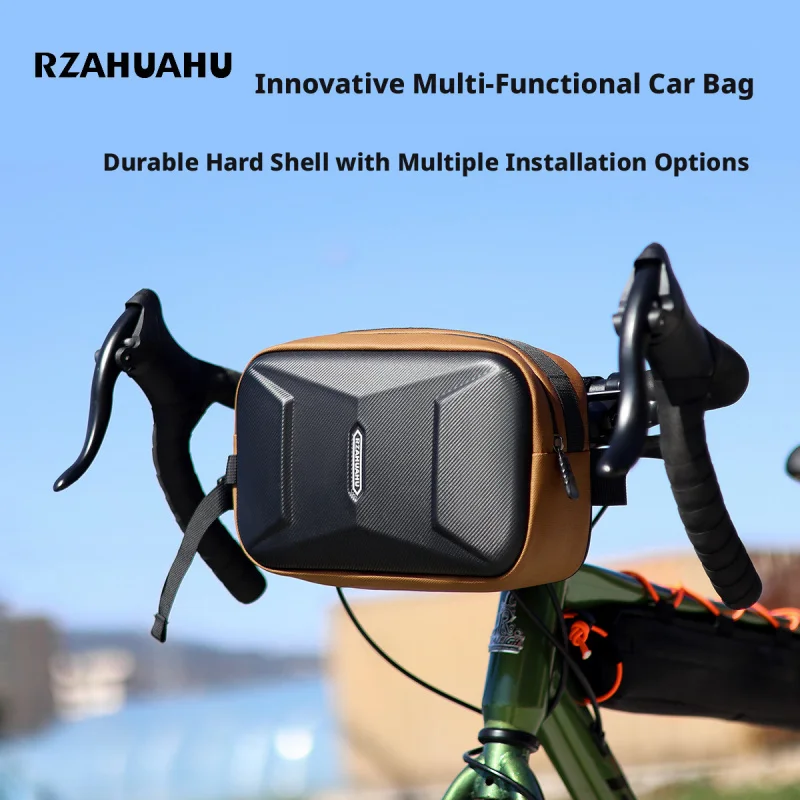 

New Large Capacity Hard Shell Bike Front Tube Bag – Handlebar Mount, Crossbody & Hanging Bag for Mountain Bike, E-Bike