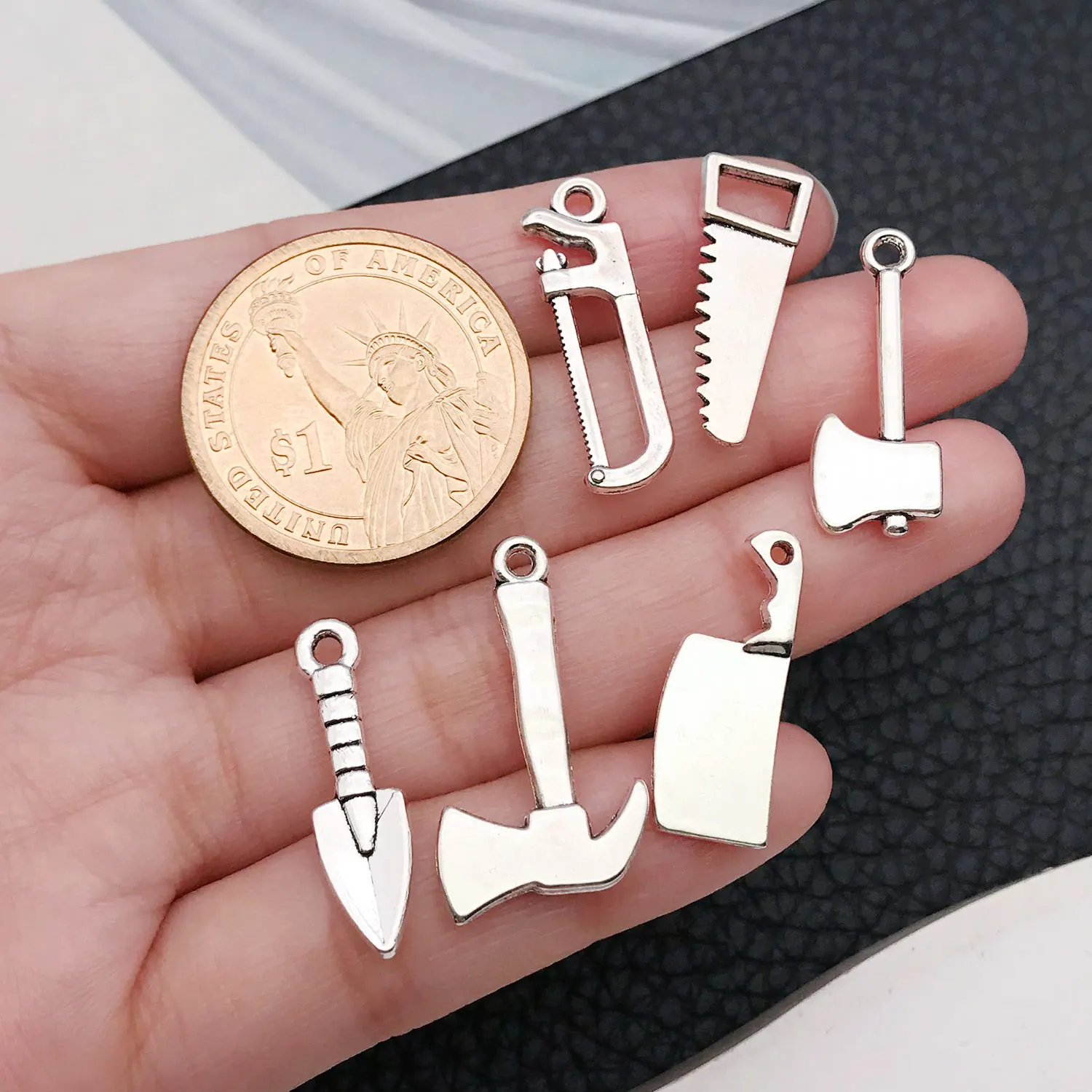 Mix 20 Stuks/Antiek Zilver Tool Serie Mode Sieraden Maken Diy Terug Naar School Halloween Thanksgiving Mode Accessoires