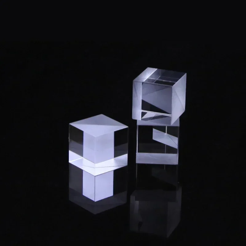 BeamSplitter Prism 25mm K9 Optical Glass Cube Dichroic Dispersion Splitting Ratio 5:5 optical instrument