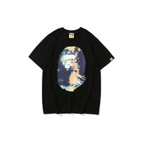 Summer Hot Sale Of The Season BAPE Tie-Dye Male Cotton Short Sleeve T-Shirt Loose Fit Breathable Sweat-Wicking Unisex Print C...