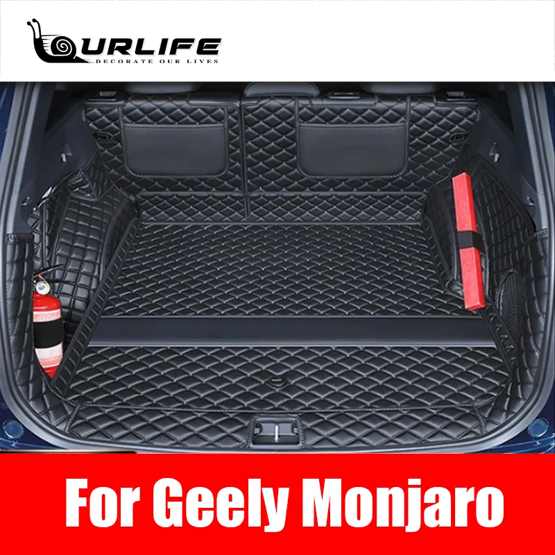 For Geely Monjaro Grand Koleos 2023 2024 2025 Car Boot Mat Rear Trunk Liner Cargo Leather Floor Carpet Protector Accessories