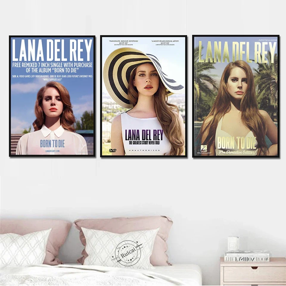 Lana Del Rey Pop Poster Music Singer Star Album Wall Art Picture Prints Canvas Painting Home Decor Sticker Fans Collection Gift