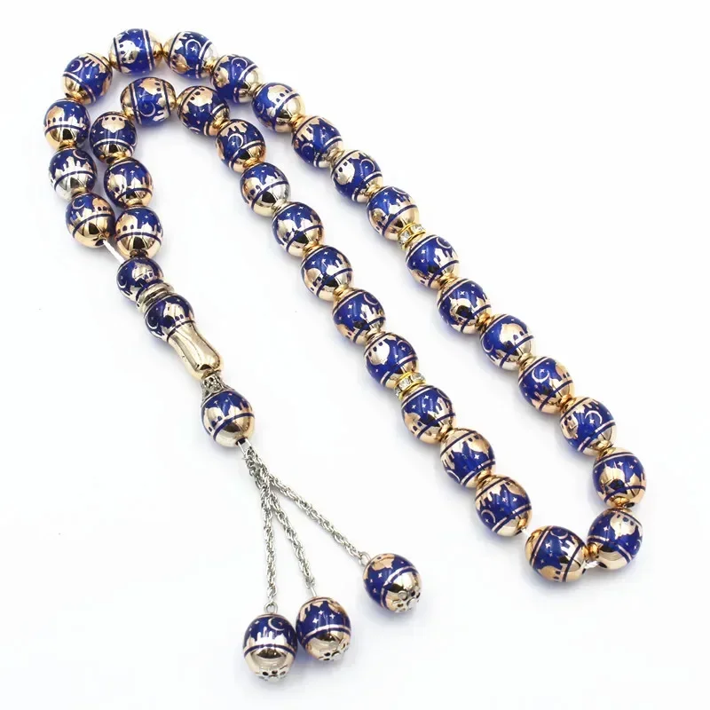 Islamic Prayer Beads Nice Color New Design 12*14Mm 33 Pcs Bracelet Muslim Rosary Tasbih Masbaha Meditation Rosary for Women Men