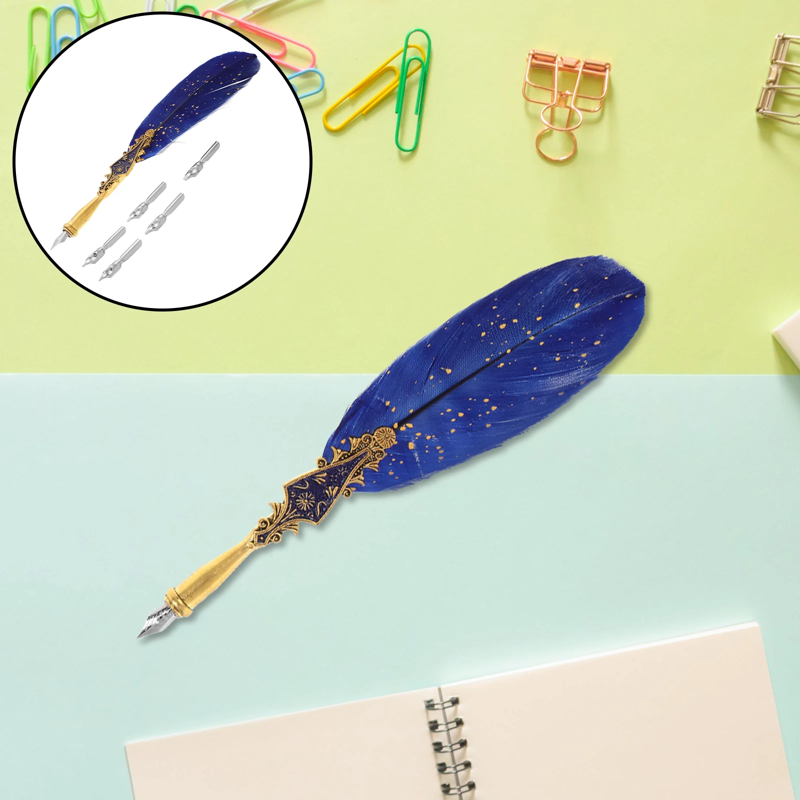 

Exquisite Calligraphy Dip Premium Vintage Style Quill Kit Retro Decorative Writing Instrument Feathered Refillable Unique