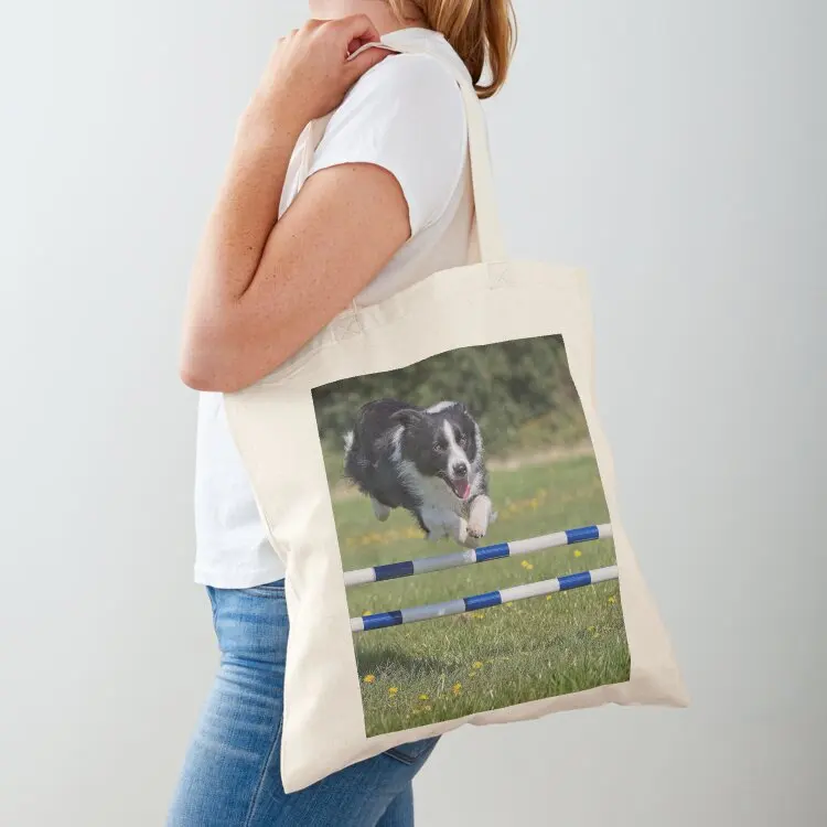 

dog jump Tote Bag bag luxury women shopping bag logo Women's beach bags reusable shopping