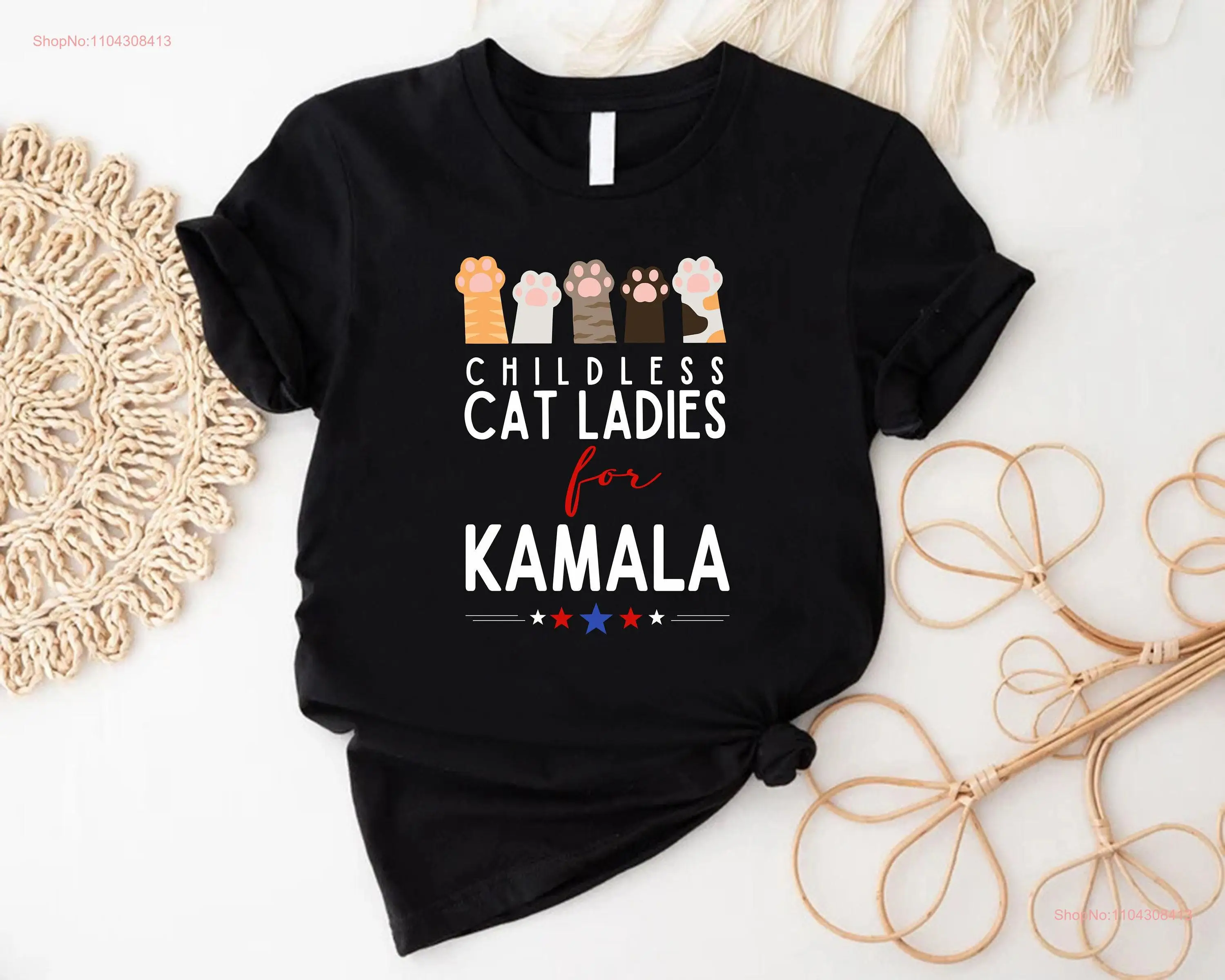 Childless Cat Ladies for Kamala Funny Pro T Shirt Women's Rights Activist Election 2024 Clothing Vote