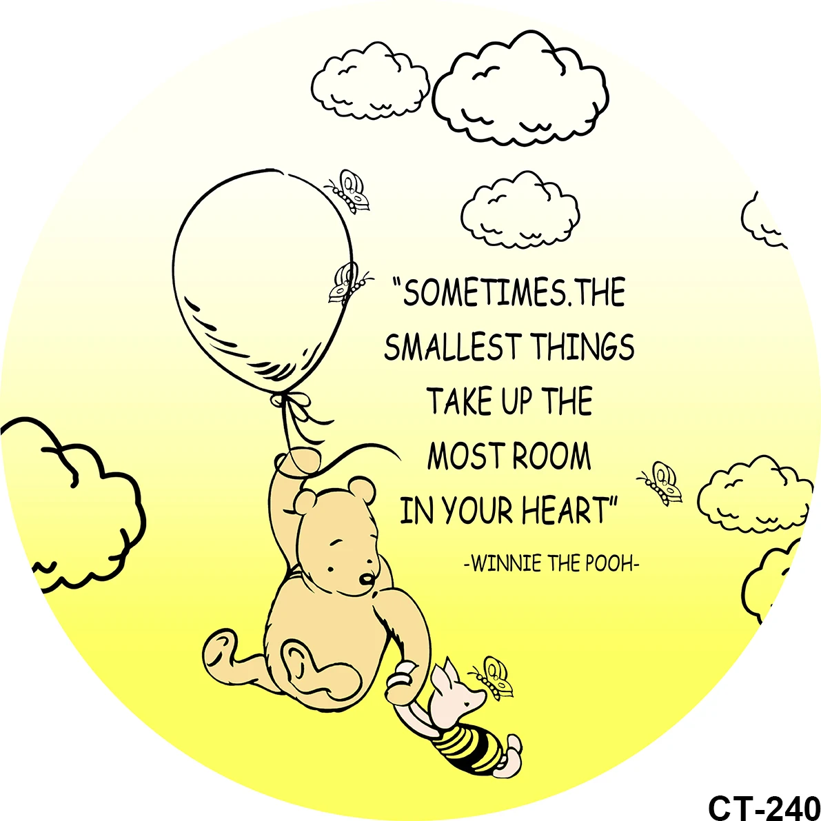 라운드 위니 푸우 파티 배경 웨딩 장식, 어린이 생일 포토존 사용자 정의 배경 장식 벽