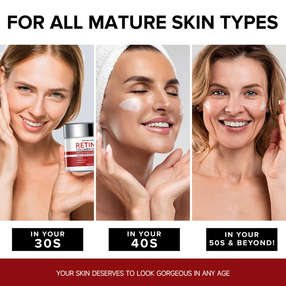 مجموعة كريم الوجه الريتينول أقفال في الرطوبة لإصلاح البشرة وتنعيم التجاعيد ويزيد من المرونة للبشرة الأصغر سناً #5