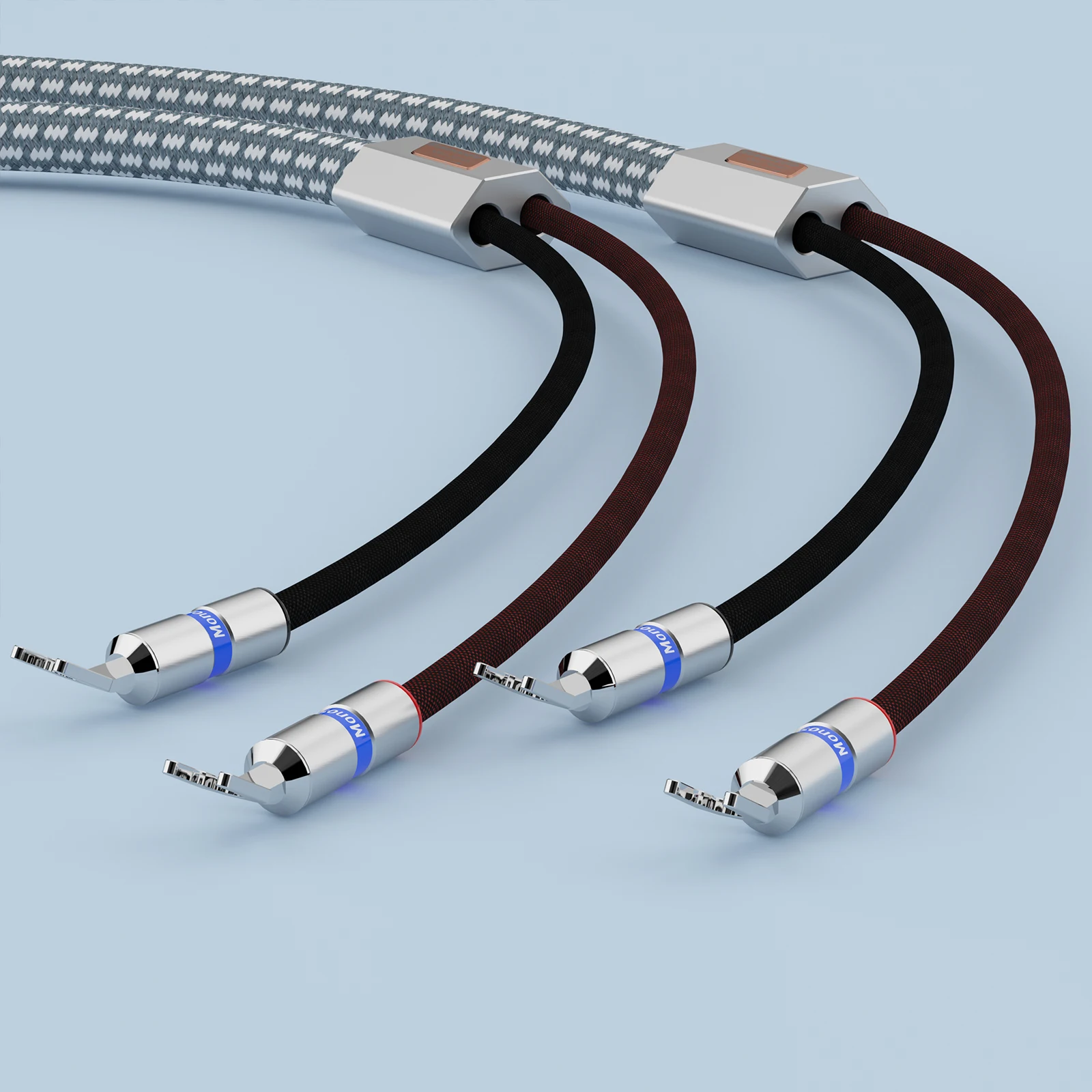 Пара монозаudio S802 11AWG акустический кабель с родиевым покрытием Y-образный лопаточный кабель для громкой связи для домашнего кинотеатра, высококачественная линия усилителя