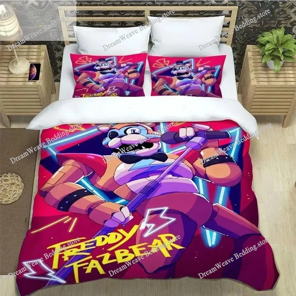 

3D Print F-Five-Nights At Freddy´s FNAF Bedding Sheet Set King Twin Double Boys Bedding Mircofiber or Polyester Duvet Cover