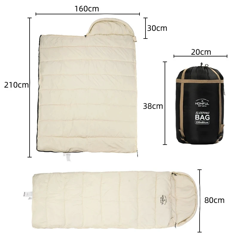 Camping Sleeping Bag Ultralight Waterproof 4 Season Warm Envelope Backpacking Sleeping Bags for Outdoor Traveling Hiking