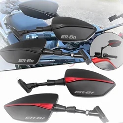 Fit For ER6N ER6F ER-6N ER-6F 8/10mm Motorcycle Rearview Mirror Scooter Adjustable battle axe side view Mirrors Back Side Mirror