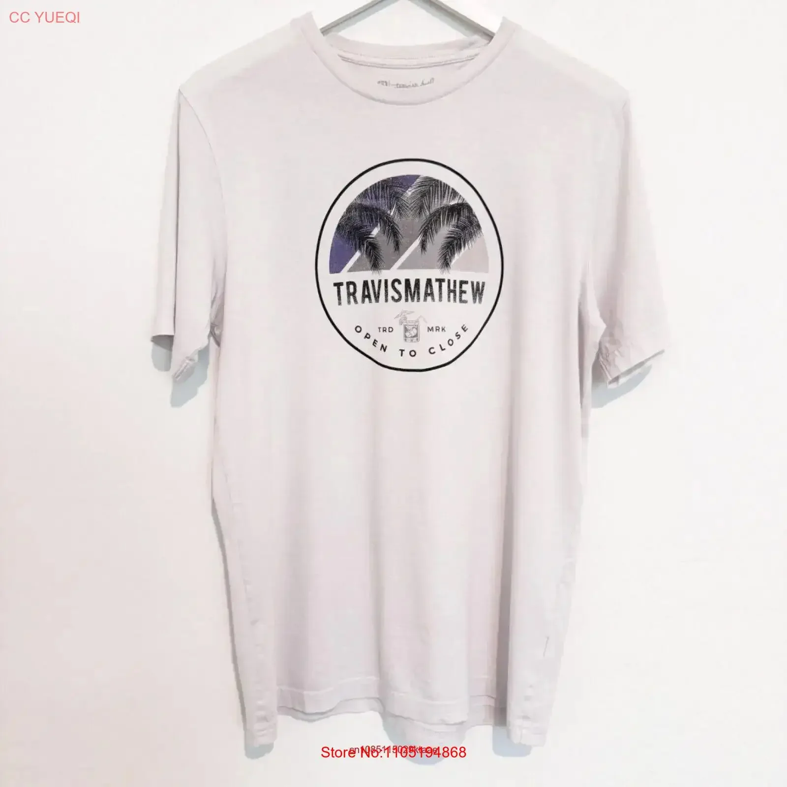 Travis Mathew Logo T Shirt Mens Top Size Medium vintage Washed fashion Breathable Comfortable Casual Slightly homme