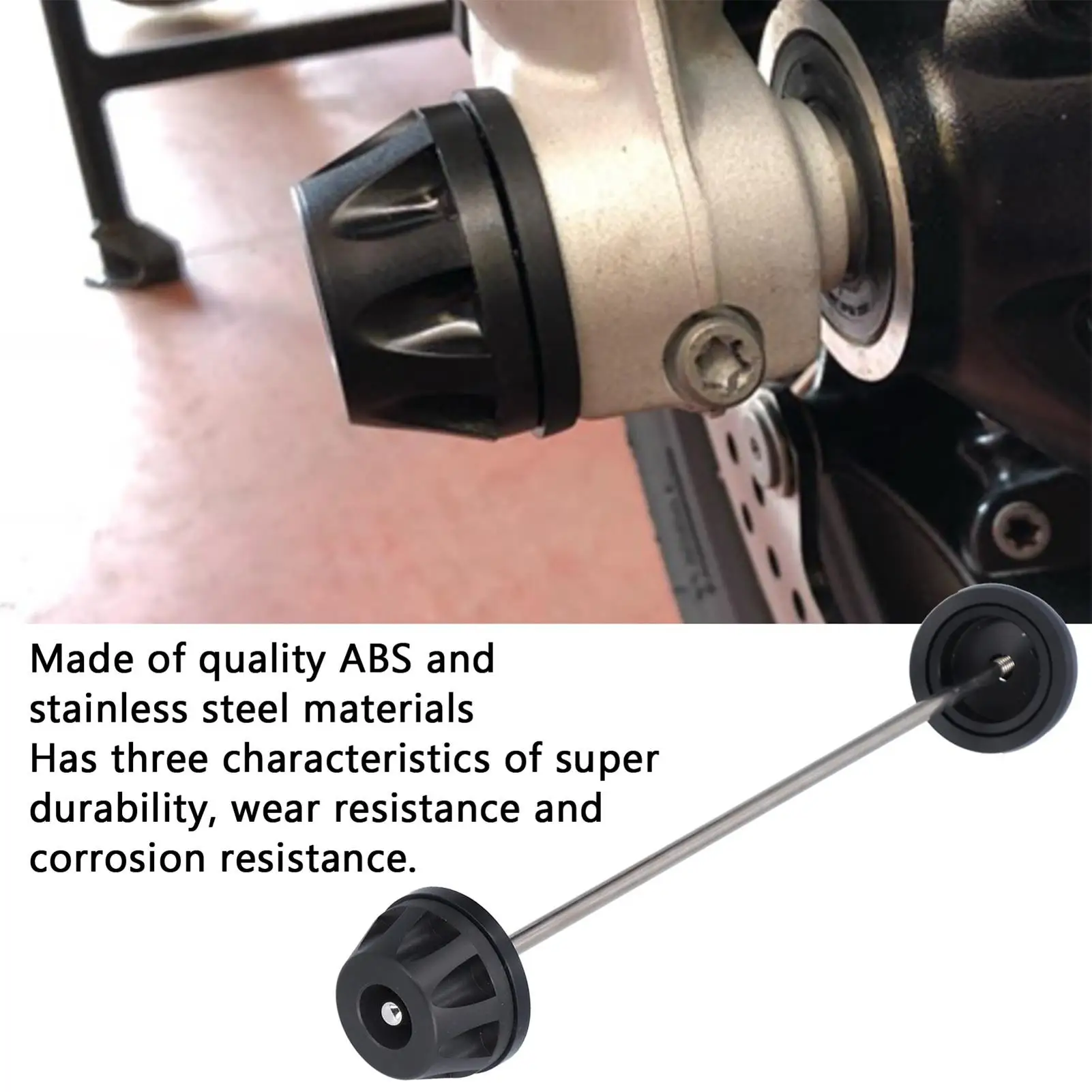 Black Front Axle Slider Wheel Crash Protector - for upgrade Your Ride's !