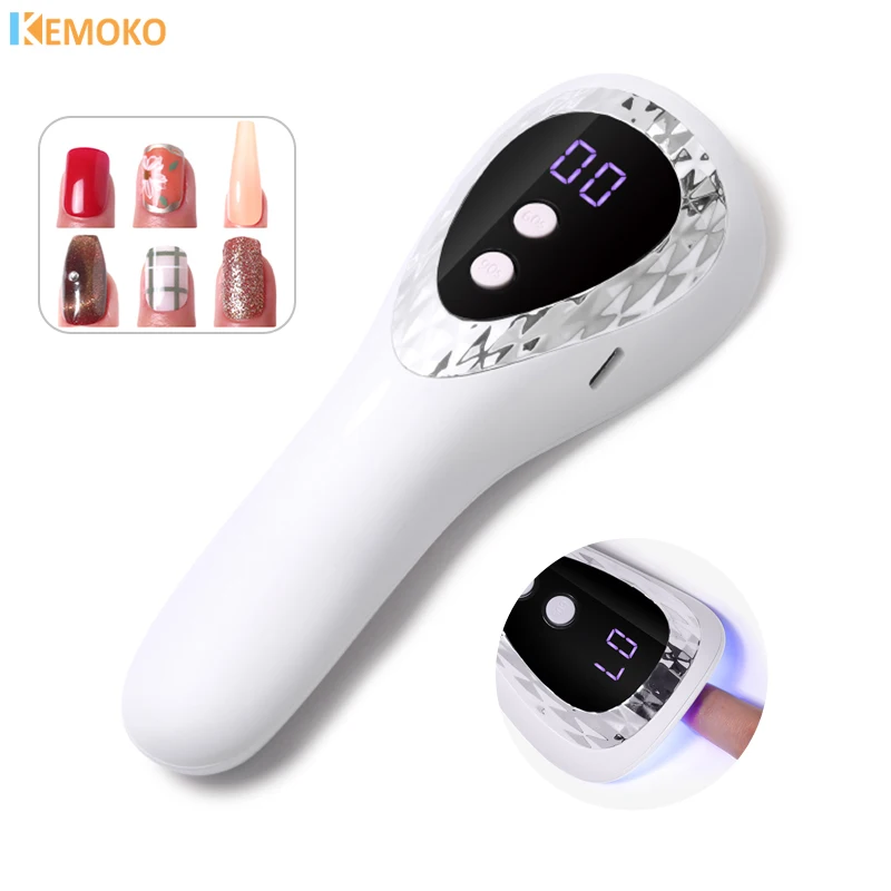 Lámpara portátil de mano para secado de uñas, Mini secador de uñas recargable para esmalte de Gel, herramientas de manicura, lámpara Led