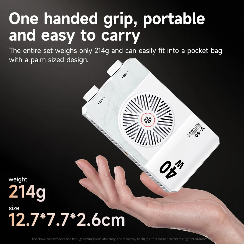 40W LED Kamera Licht 2800K-9000K Fotografie Beleuchtung 4400mAh Wiederaufladbare Tragbare Licht Panel Video Licht für Fotografie