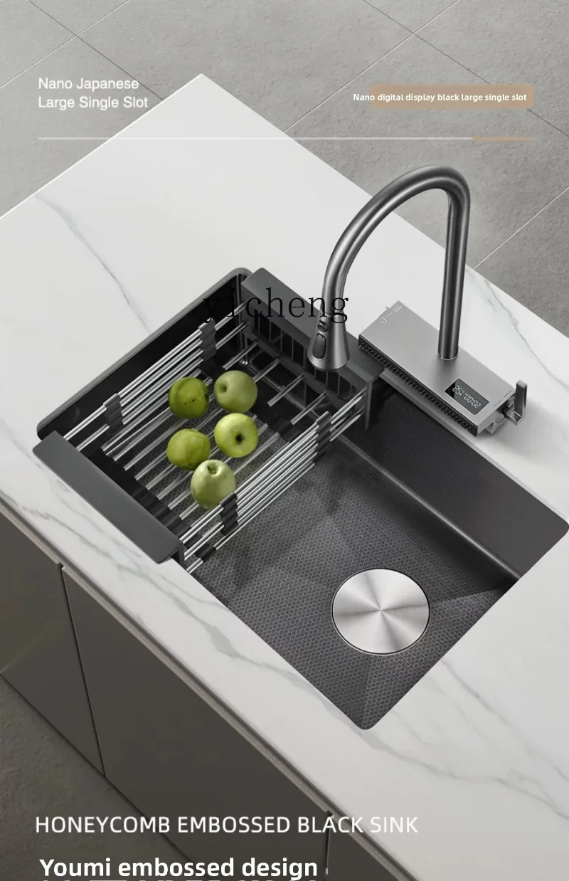 Sink Large Single Sink Vegetable Basin Kitchen Feiyu Waterfall Dishwasher Household