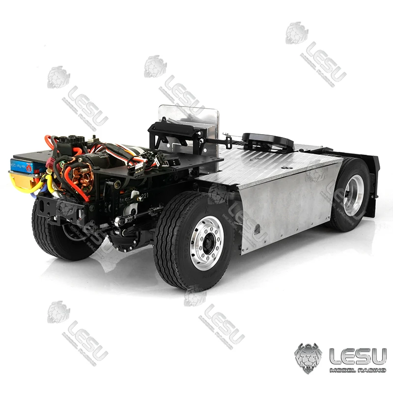 1/14 LESU simulation model truck toy 4X4 tractor chassis four airbag suspension large travel high profile