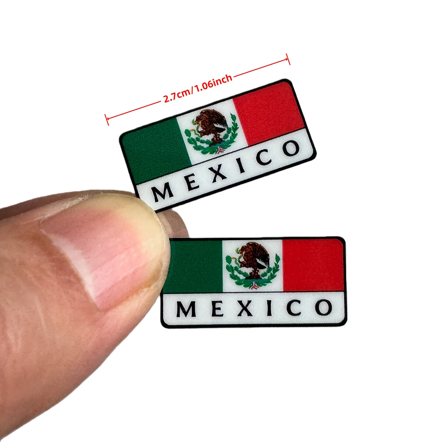 Mexican Flag Style Car Decal Badge Decorative Sticker | Car Decorative Accessories Universal Car Sticker for All Models view 2