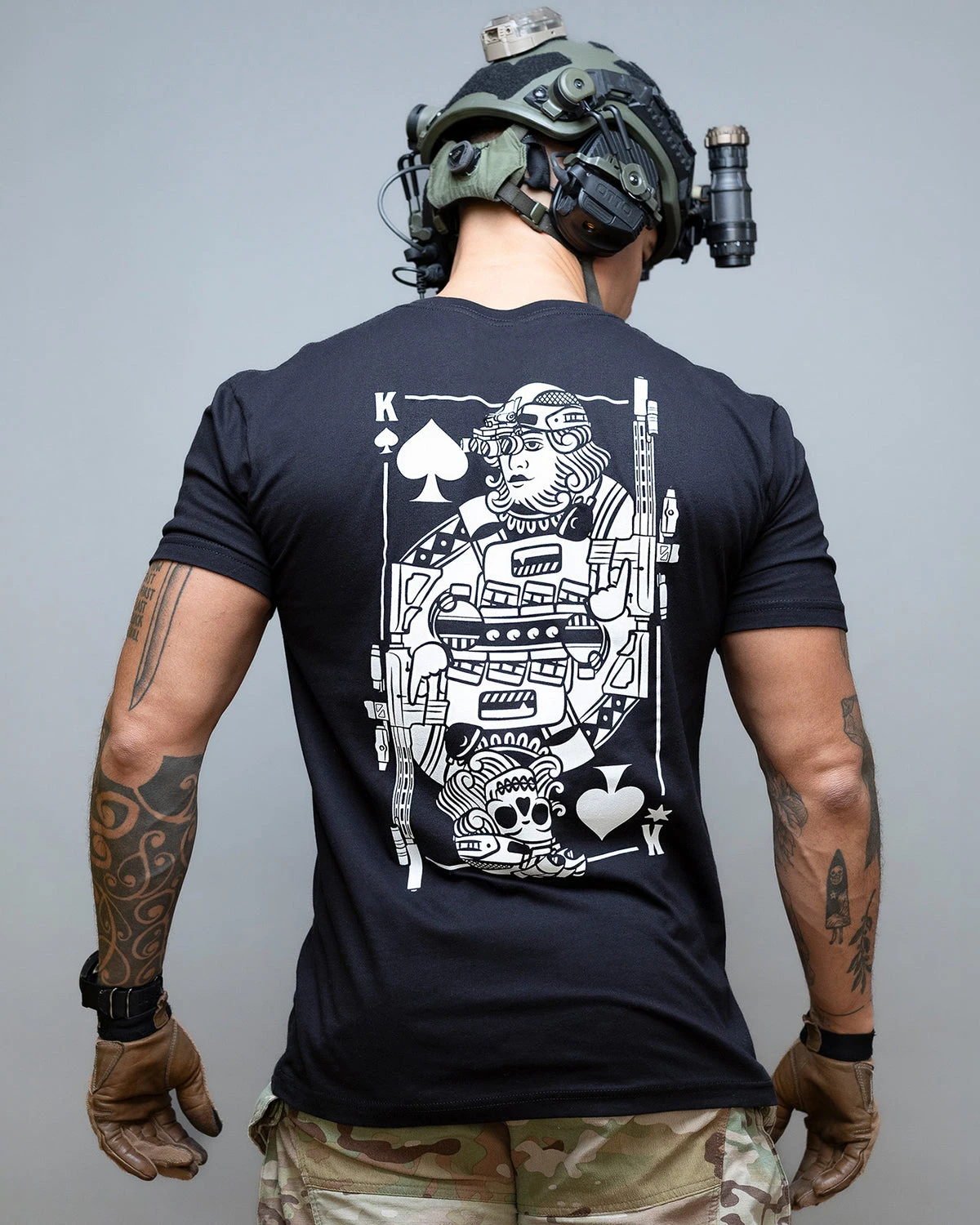 2026 Neues Brothers in Arms Stay Violent Black Jack King T-Shirt – Lebendige Brüder – Detail 5