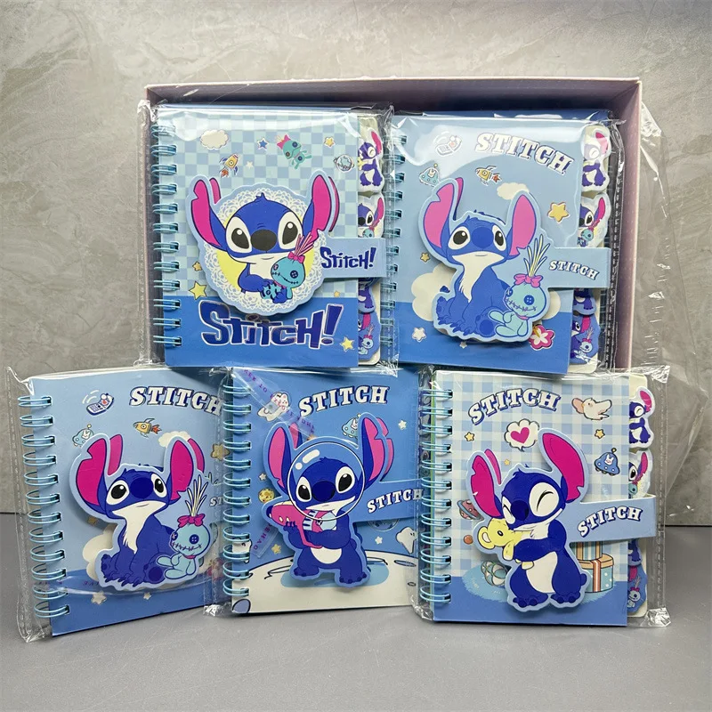 Imagem -05 - Disney Stitch Cartoon Notebook Student Livro de Bobina Portátil Daily Planners Notepad Material Escolar de Escritório Atacado Pcs 24pcs