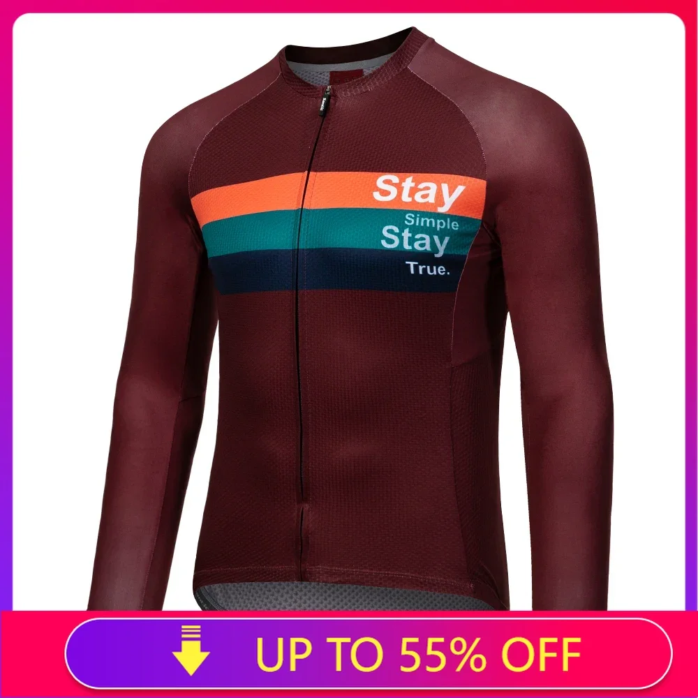 Santic Men Cycling Jerseys Long Sleeves Fit Comfortable Spring Bicycle Long Jersey Cycling Road Bike Clothes M1C01125