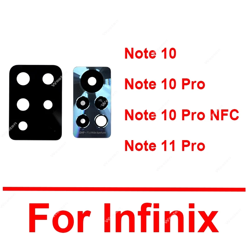 Rear Glass Lens For Infinix Note 10 Pro NFC Note 11 Pro Back Camera Glass Lens Glue Sticker Repair