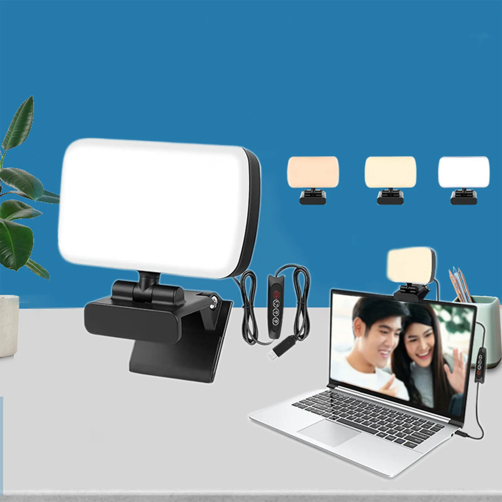 Conference Fill Light Desktop Video Light for Computer Keyboard Online Teaching Live Broadcast Led Fill Light Lamp with Clip