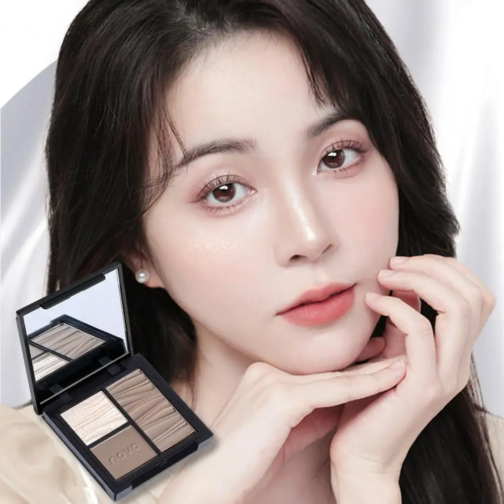 Silhouette Nose Shadow Palette Multi-effect Contour Palette Sculpted Brightened Face 3-color Shadow Disk for Three-dimensional