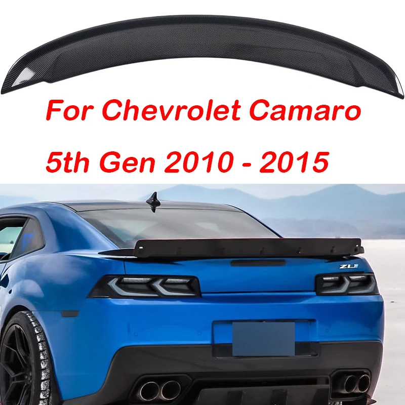 ZL1 1LE Style Gloss black/carbon fiber ABS Rear Trunk Lid Wing Spoiler Fit for 2010-2015 5th Gen Chevrolet Camaro 2011 2014 2012