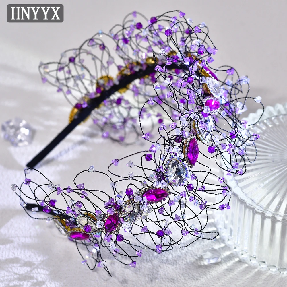 YouLaPan Exquisite Bridal Wedding Rhinestone Headbands Handmade Gorgeous Women's Banquet Party Elegant Hair Accessories YXA174